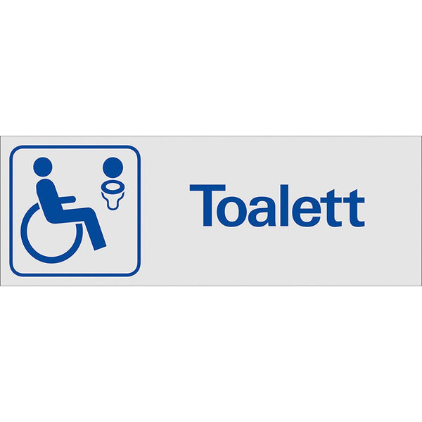 Aluminiumskylt toalett handikapp Systemtext