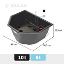 Växttråg Blomsterbo med underbevattning 10 liter Biolan