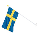 Fasadflaggset 75 cm med svensk flagga 40 cm Formenta
