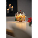Juldekoration Pepparkakshus med LED och timer Konstsmide