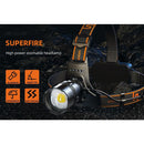 Pannlampa PRO HL31 2200 lumen zoombar Superfire