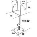 Stolphållare CSAF varmförzinkad FAST