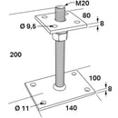 Stolphållare CSPA varmförzinkad FAST