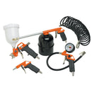 Kompressortillbehör 5-delars set med spiralslang Black&Decker