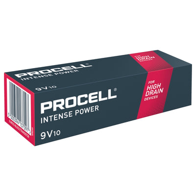 Batteri 9V Alkaline Intense Power 10-pack Procell