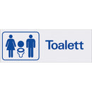 Aluminiumskylt toalett dam/herr Systemtext