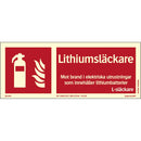 Självlysande skylt lithiumsläckare Systemtext