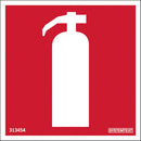 Dekal brandsläckare 80x80 mm Systemtext