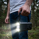 Nödradio med 10000 mAh powerbank, lampa, solcell och vevgenerator