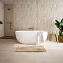 Badrumsmatta Elysia beige med halkskydd Grund