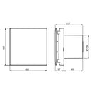 Badrumsfläkt F100 TH med timer och fuktstyrning Fresh