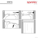 Draperistång Kreta borstad aluminium Spirella