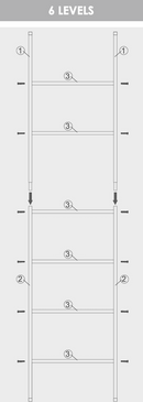 Handduksstege Jayden 6-steg metall Spirella