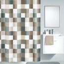 Duschdraperi Check taupe 180x200 cm Kleine Wolke