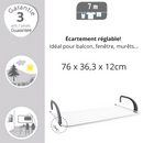 Torkställning för balkong 7 meter Spirella