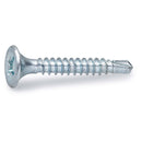 Gipsskruv stålregel bandad elförzinkad 1000-pack FAST