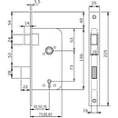 Låshus 40B7-75 Assa