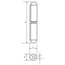 Svetsgångjärn med järnsprint Bårebo