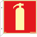 Aluminiumskylt brandredskap dubbelsidig Systemtext