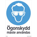 Plastskylt ögonskydd Systemtext
