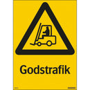 Plastskylt godstrafik Systemtext