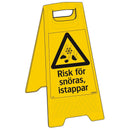 Plastskylt risk för snöras istapp Systemtext