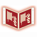 Självlysande skylt brandpost plogskylt Systemtext