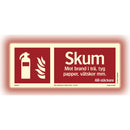 Självlysande skylt skumsläckare Systemtext