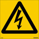 Plastskylt elektrisk spänning Systemtext