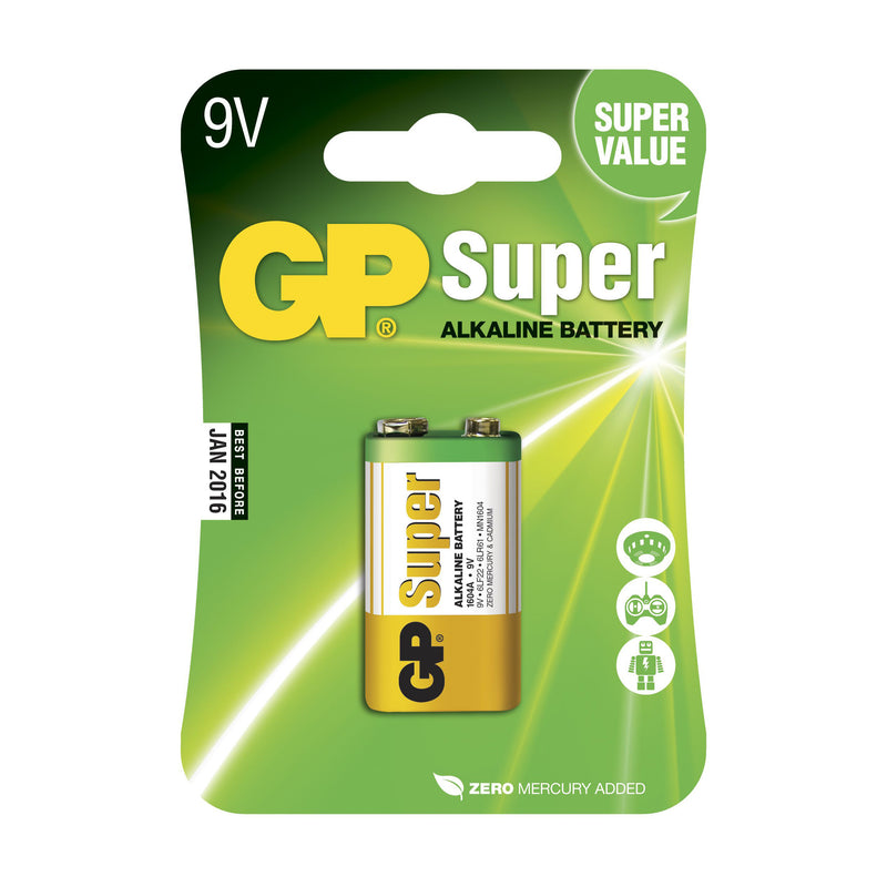 Batteri 9V enpack GP Super