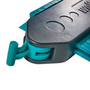 Låsmekanism på profilmall för golvläggning