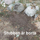 Stubben är borta efter att ha eldats upp i stubbskorstenen
