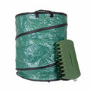 Zacky lövsäck och lövhänder framifrån